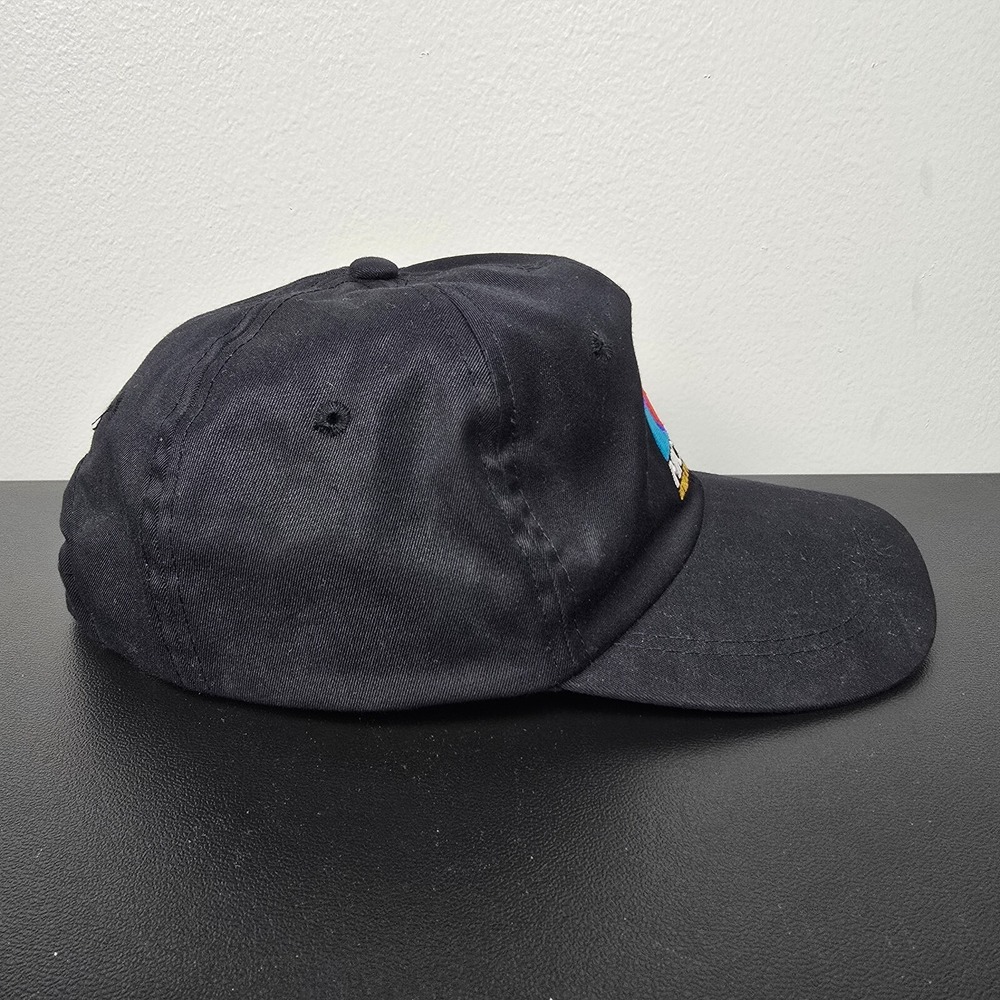 VINTAGE Disney Hat Cap Mens One Size Black Mickey Mouse Unlimited Logo 80s 90s - Picture 4 of 8